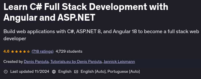 Pictures · Learn C# Full Stack Development with Angular and ASP.NET 2024-11