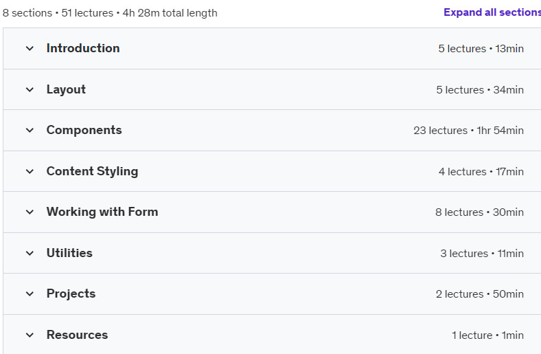 Course topics · Bootstrap Mastery: Build Responsive Websites Like a Pro 2024-7