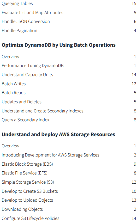 موضوعات الدورة · CBTNuggets - AWS المطور المعتمد – التعاون (DVA-C02) التدريب عبر الإنترنت 2023-5