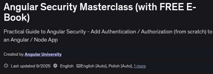 Pictures · Angular Security Masterclass (with FREE E-Book) 2025-9