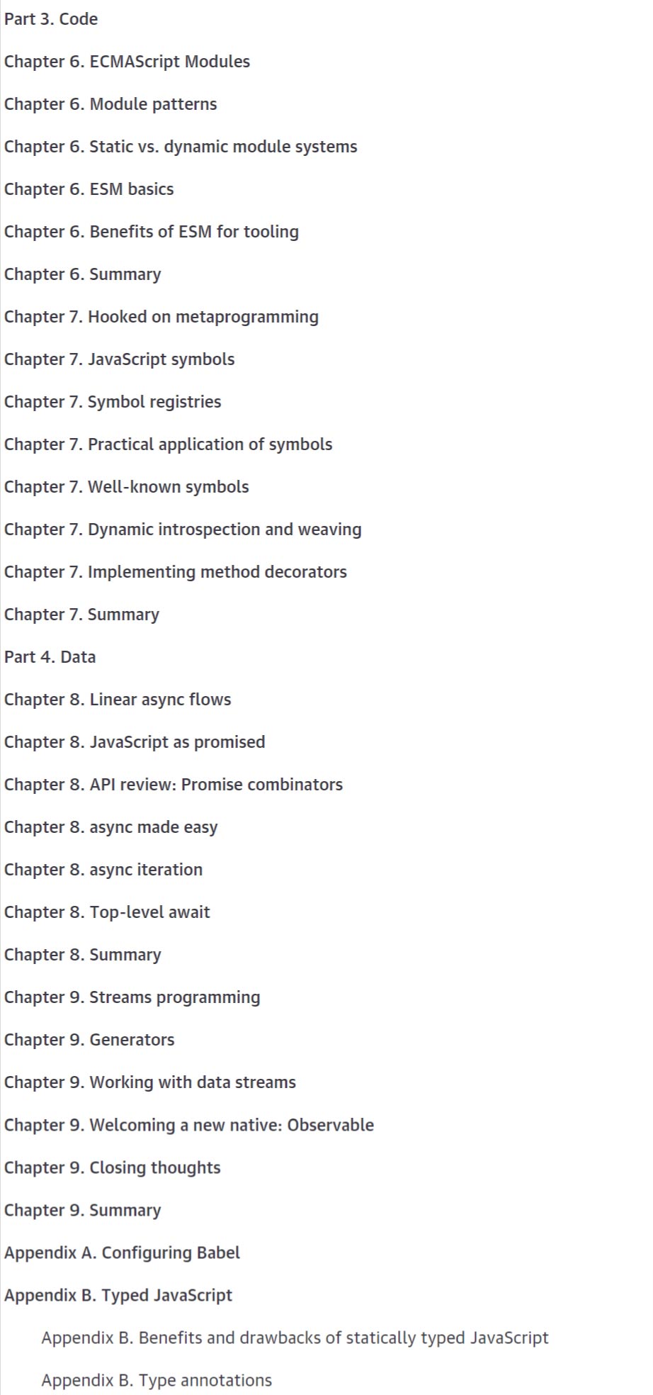 Course topics · Oreilly — The Joy of JavaScript, Video Edition 2024-10