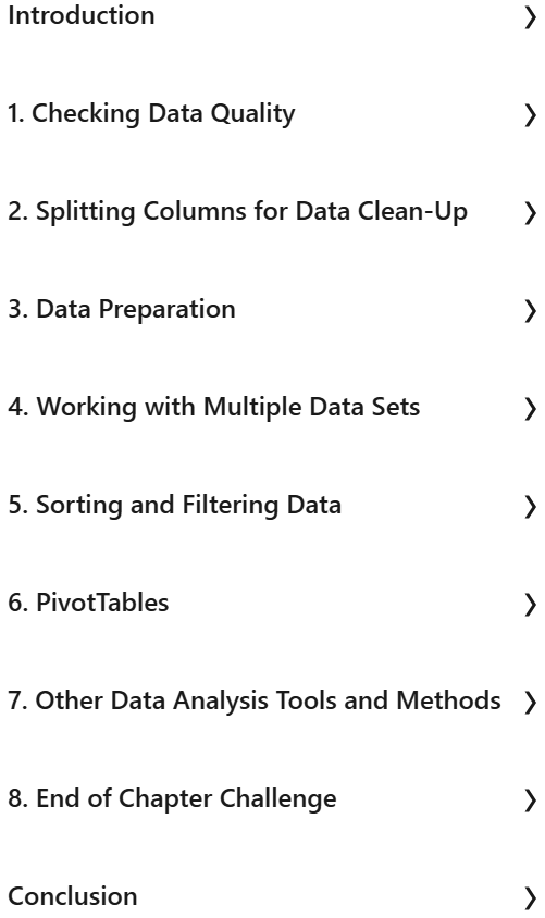 课程主题 · Excel:管理和分析数据 2025-4