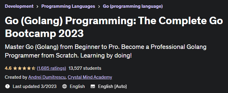 Pictures · Udemy — Go (Golang) Programming: The Complete Go Bootcamp 2023 2023-3
