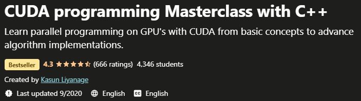 Pictures · Udemy — CUDA programming Masterclass with C++ 2020-4 / 2021-11