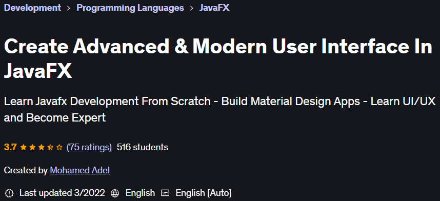 Pictures · Udemy — Create Advanced & Modern User Interface In JavaFX 2022-1