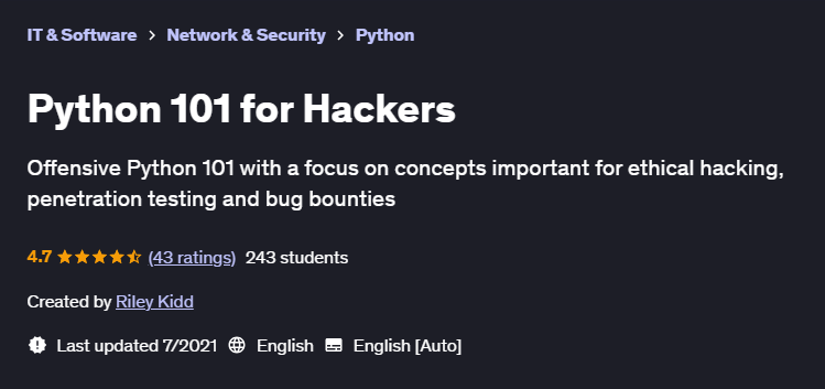 Pictures · Udemy — Python 101 for Hackers 2021-7