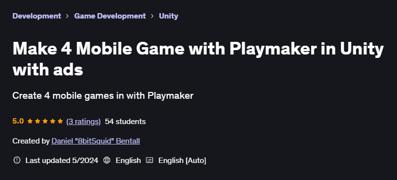 Pictures · Udemy — Make 4 Mobile Game with Playmaker in Unity with ads 2023-5