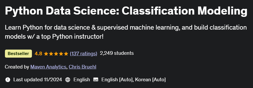 Pictures · Python Data Science: Classification Modeling 2024-11