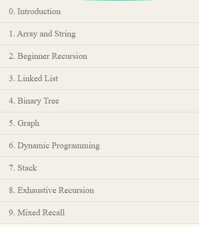 Course topics · Structy — Data Structures & Algorithms made simple 2024-8