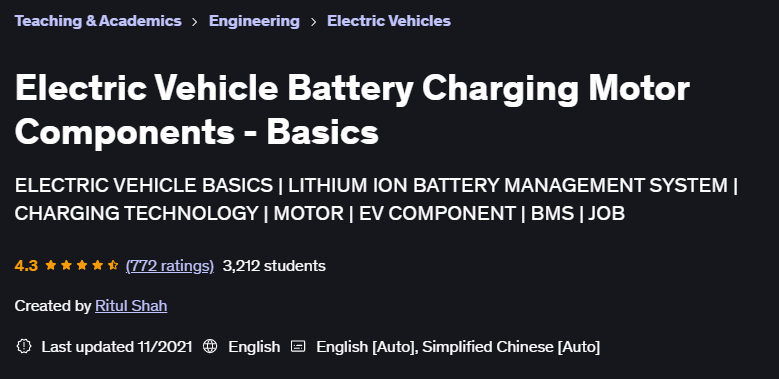 Pictures · Udemy — Electric Vehicle Battery Charging Motor Components – Basics 2021-10