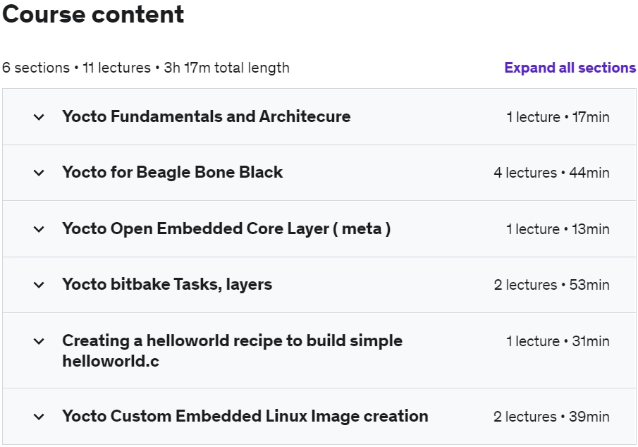 Course topics · Deep Dive into Yocto Embedded Linux with Beagle Bone Black 2019-11