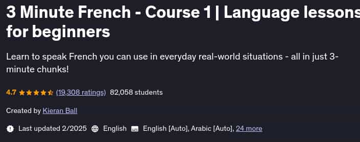 Pictures · Udemy — 3 Minute French – Course 1-16 | Language lessons for beginners 2025-2