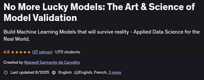 Pictures · Udemy — No More Lucky Models: The Art & Science of Model Validation 2025-8