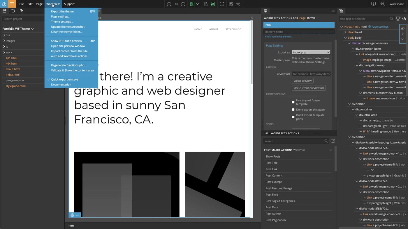 Pictures · Pinegrow Theme Converter 1.3