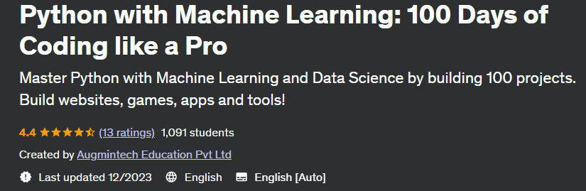 Pictures · Udemy — Python with Machine Learning: 100 Days of Coding like a Pro 2023-9