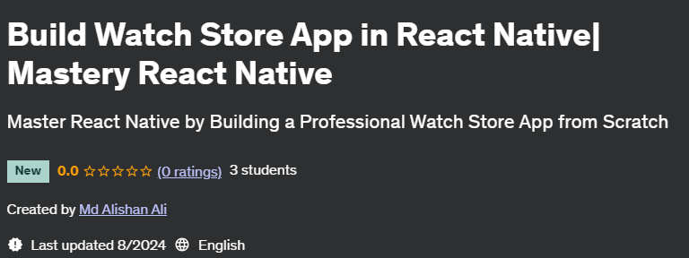 Pictures · Udemy — Build Watch Store App in React Native| Mastery React Native 2024-8