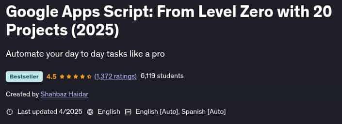 Pictures · Google Apps Script: From Level Zero with 20 Projects (2025) 2025-4