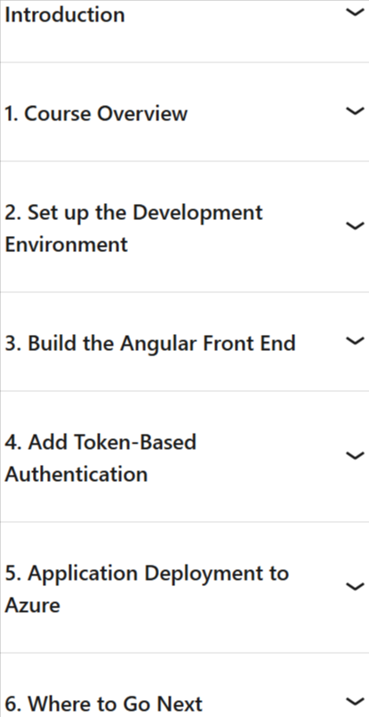 Course topics · LinkedIn — Building Angular and ASP.NET Web API Apps 2025-5