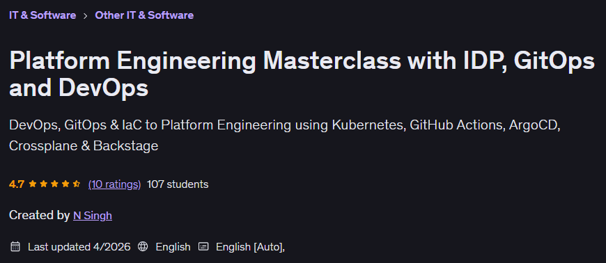 Imágenes · Ingeniería de Plataforma curso completo con IDP, GitOps y DevOps 2026-4