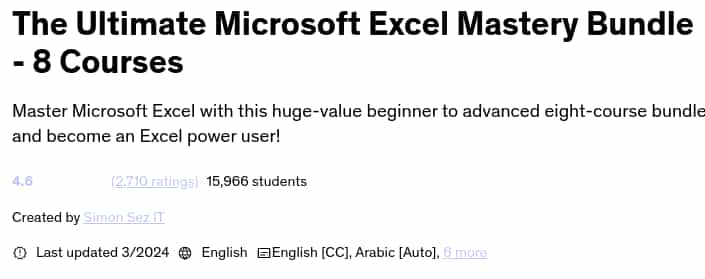 Bilder · Das Ultimate Microsoft Excel Mastery Bundle - 8 Kursen 2025-12