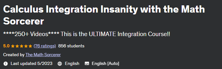 Pictures · Udemy — Calculus Integration Insanity with the Math Sorcerer 2023-5