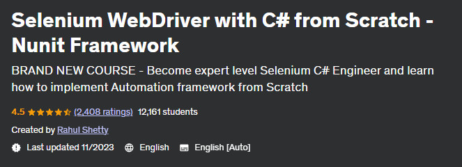 Pictures · Selenium WebDriver with C# from Scratch – Nunit Framework 2022-2
