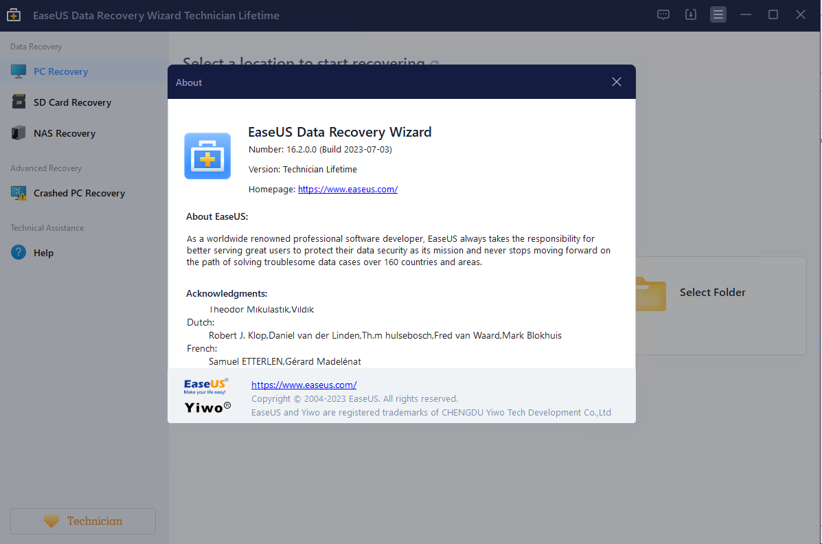 Pictures · EaseUS Data Recovery Wizard Technician 16.2 Win / 13.8.5 macOS