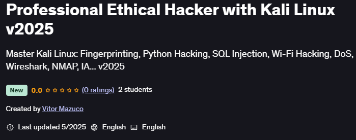 Pictures · Professional Ethical Hacker with Kali Linux v2025 2025-5