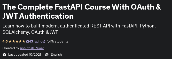 Pictures · The Complete FastAPI Course With OAuth & JWT Authentication 2021-9