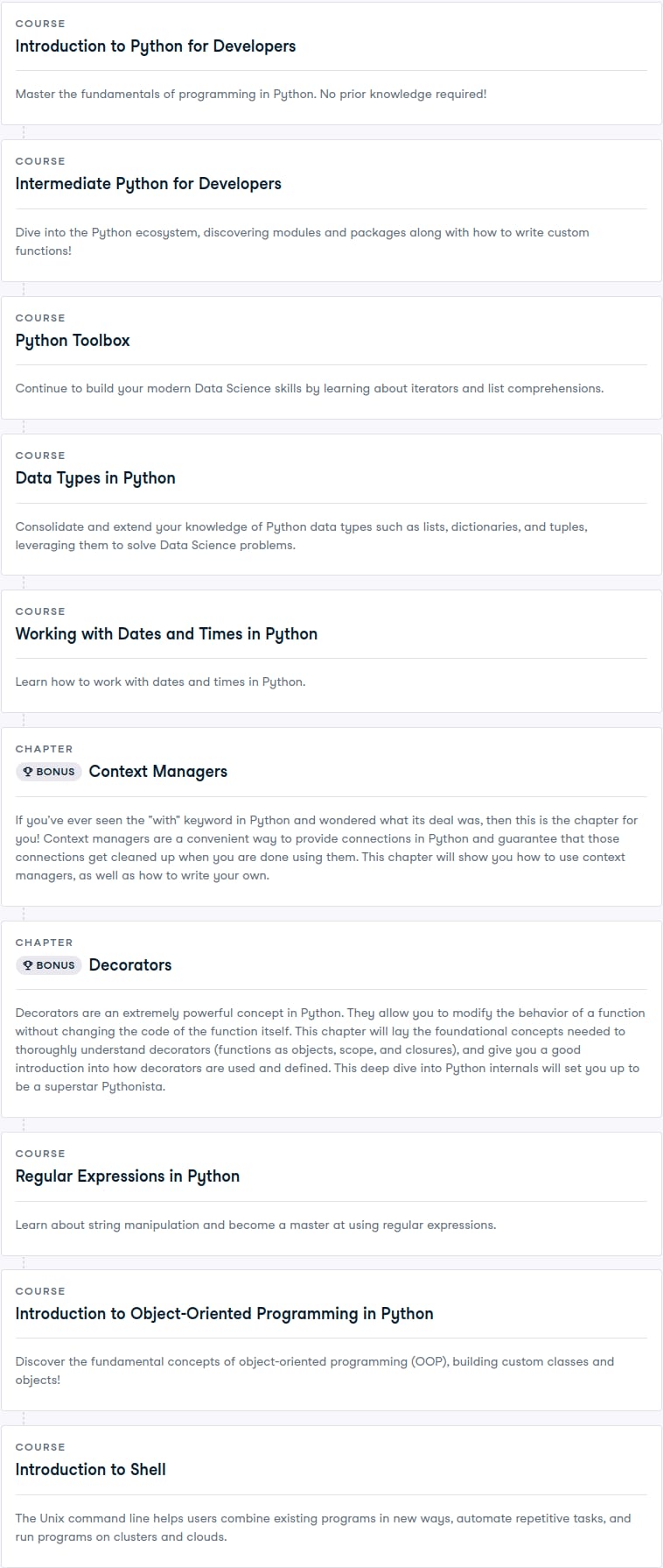 Course topics · Associate Python Developer 2025-3