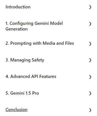 Course topics · LinkedIn — Advanced Gemini API for Integration 2024-11