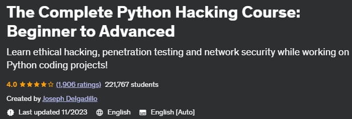 Pictures · Udemy — The Complete Python Hacking Course: Beginner to Advanced 2023-3