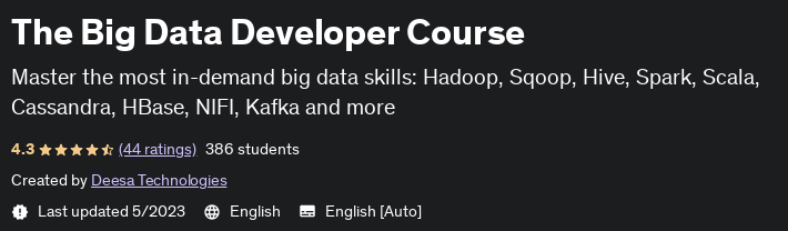 Pictures · Udemy — The Big Data Developer Course 2022-10