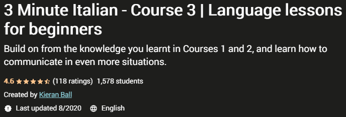 Pictures · Udemy — 3 Minute Italian – Course 1-8 | Language lessons for beginners 2023-3