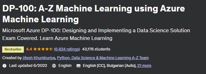 Pictures · Udemy — DP-100: A-Z Machine Learning using Azure Machine Learning 2021-6