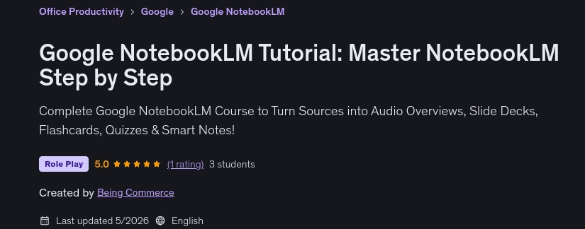 الصور · Google NotebookLM Tutorial: الكمبيوتر المحمول MasterLM خطوة بخطوة 2026-5