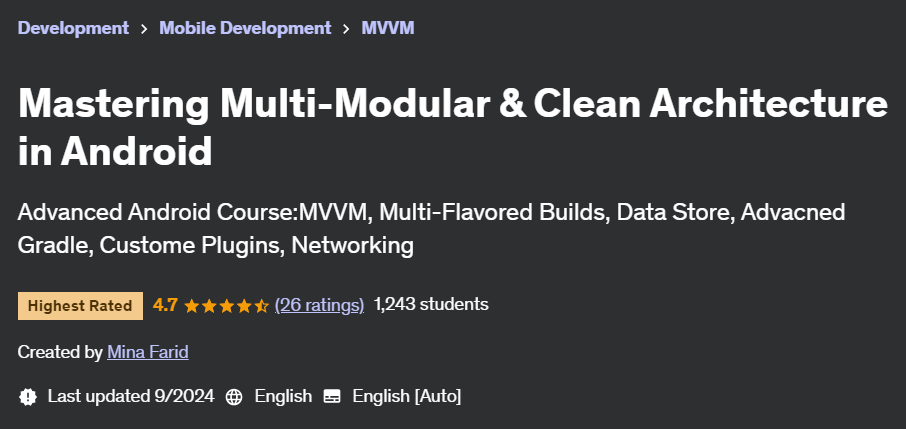 Pictures · Udemy — Mastering Multi-Modular & Clean Architecture in Android 2024-8
