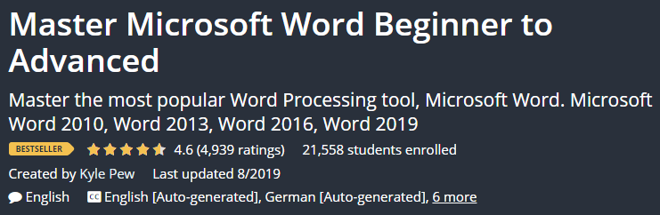 Pictures · Udemy — Master Microsoft Word Beginner to Advanced 2019-2