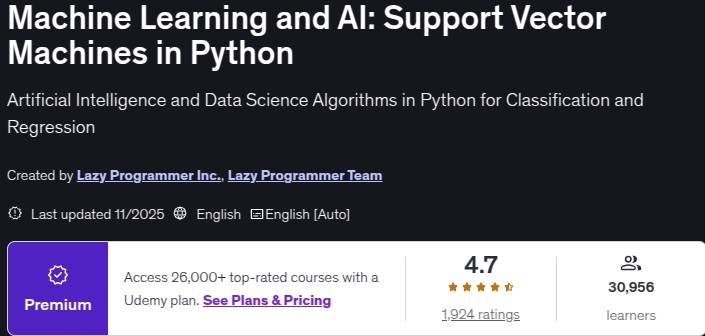 Bilder · Machine Learning und AI: Unterstützung Vektormaschinen in Python 2025-11