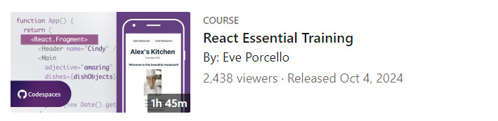 Pictures · LinkedIn — React Essential Training 2024-10