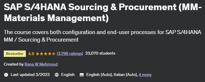 Pictures · Udemy — SAP S/4HANA Sourcing & Procurement (MM-Materials Management) 2022-2