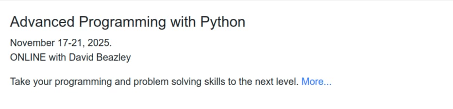 Bilder · Dabeaz – Advanced Programming mit Python 2025-8