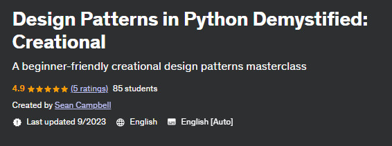 Pictures · Udemy — Design Patterns in Python Demystified: Creational 2023-9