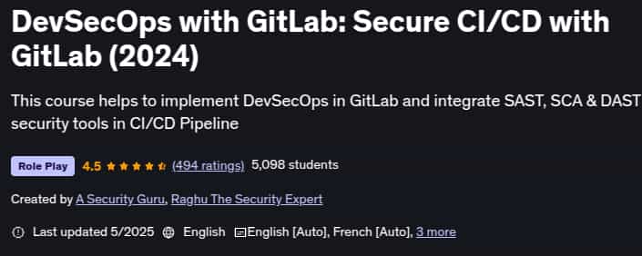 Pictures · Udemy — DevSecOps with GitLab: Secure CI/CD with GitLab (2024) 2025-5