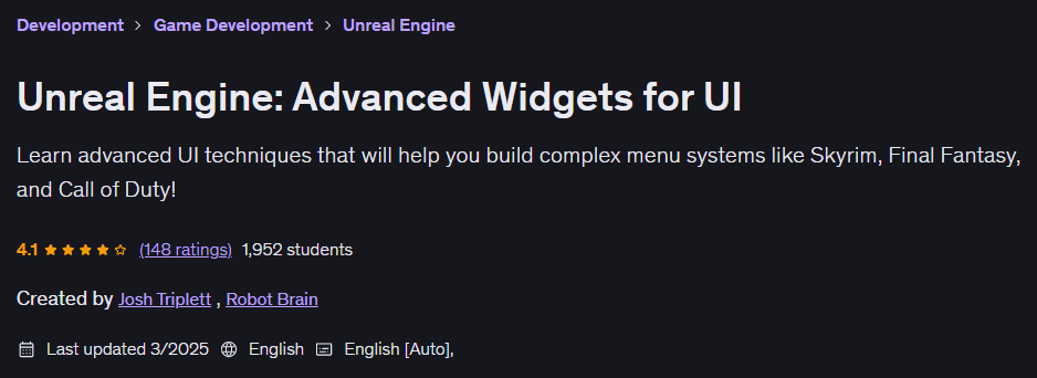 Pictures · Unreal Engine: Advanced Widgets for UI 2023-8