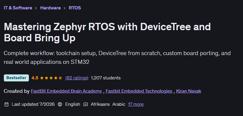 이미지 · DeviceTree와 Board Bring Up을 가진 Zephyr RTOS 마스터링 2026-4