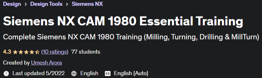 Pictures · Udemy — Siemens NX CAM 1980 Essential Training 2022-5