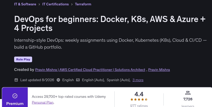 Pictures · Udemy — DevOps for beginners: Docker, K8s, AWS & Azure + 4 Projects 2026-8