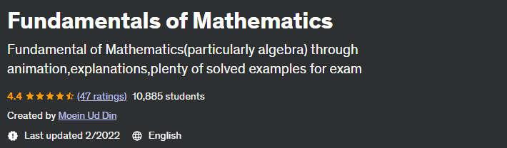 Pictures · Udemy — Fundamentals of Mathematics 2022-1