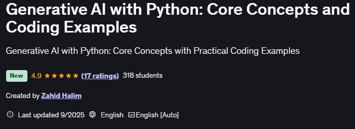 Pictures · Generative AI with Python: Core Concepts and Coding Examples 2025-9